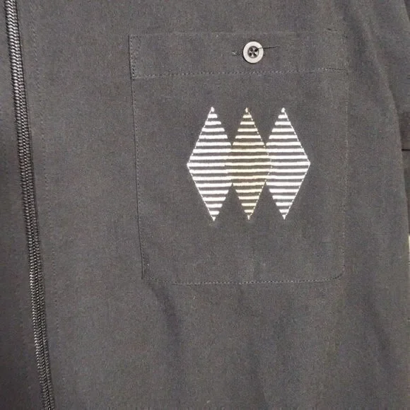 Vintage John Blair 80’s/90’s Black Zipper‎ Shirt Sz M - Picture 8 of 8